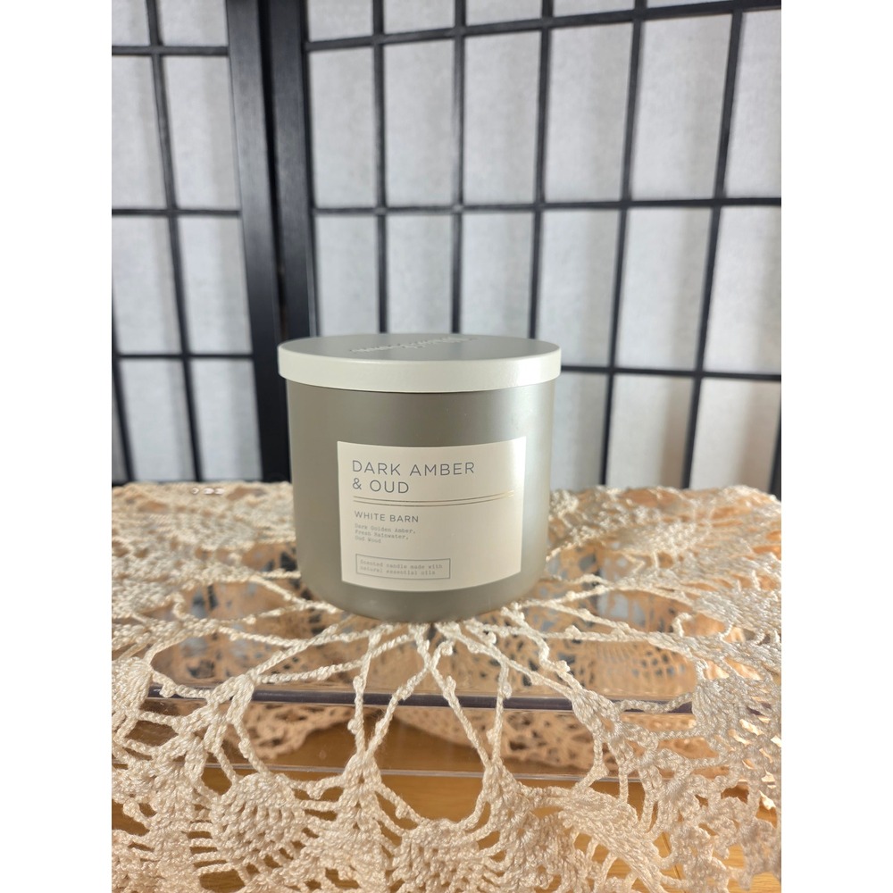 White Barn Dark Amber & Oud 3-Wick Scented Candle 14.5 oz Bath & Body Works - Picture 1 of 6